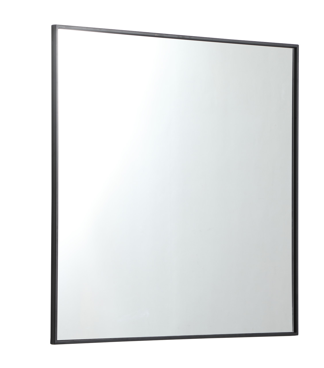 Elegant Decor MR43636BK Eternity Metal frame square mirror 36 inch in Black
