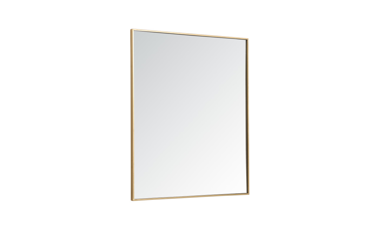 Elegant Decor MR43640BR Eternity Metal frame rectangle mirror 36 inch in Brass