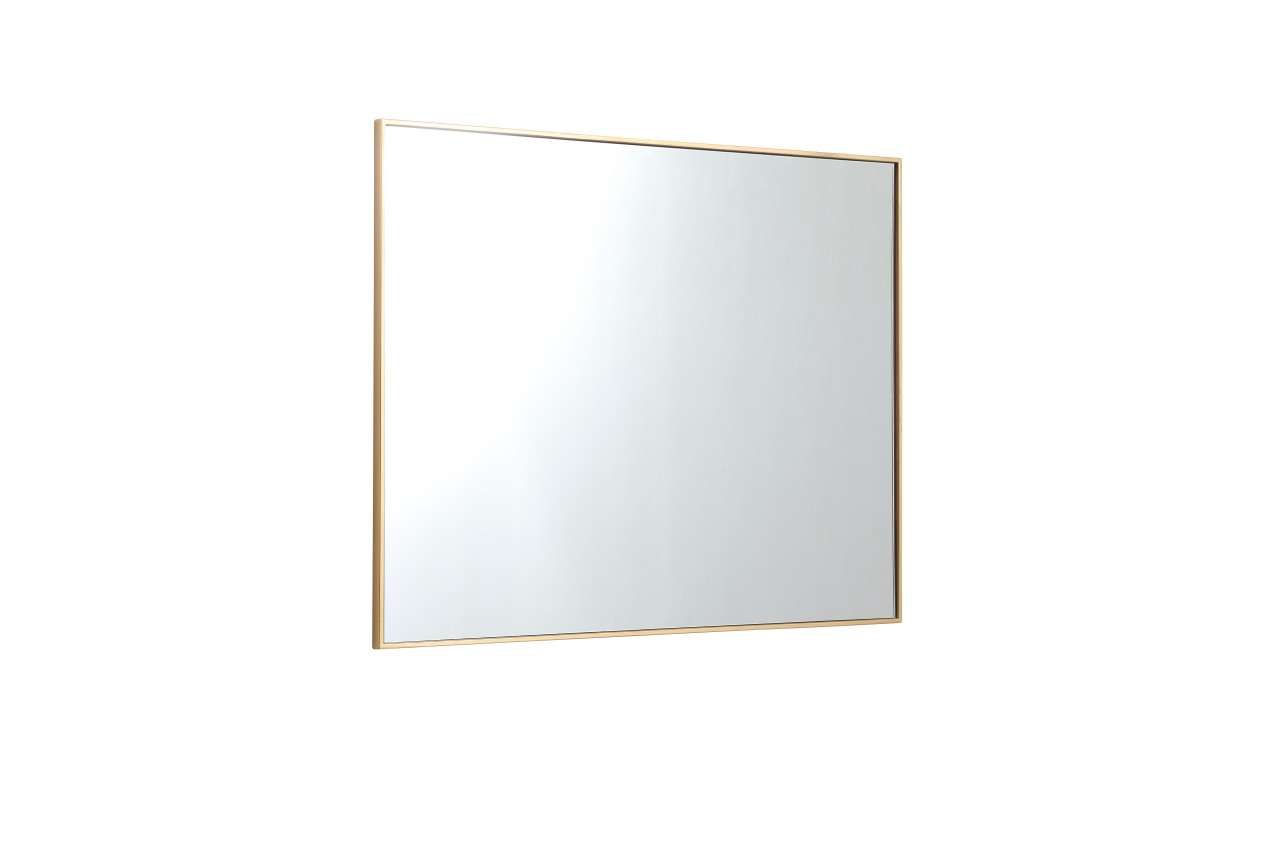 Elegant Decor MR43648BR Eternity Metal frame rectangle mirror 36 inch in Brass