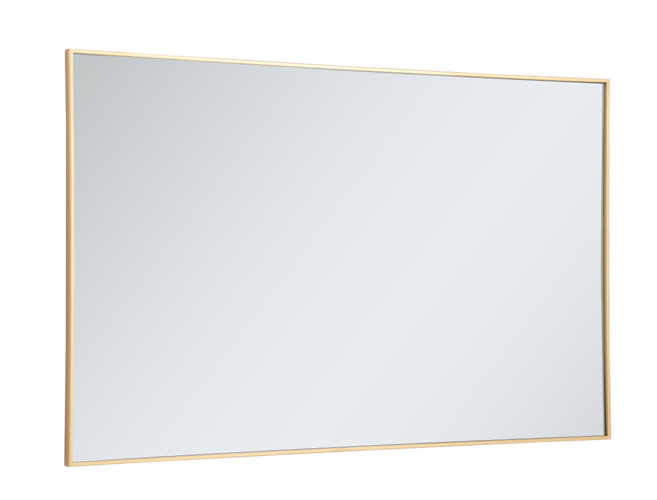 Elegant Decor MR43660BR Eternity Metal frame rectangle mirror 36 inch in Brass