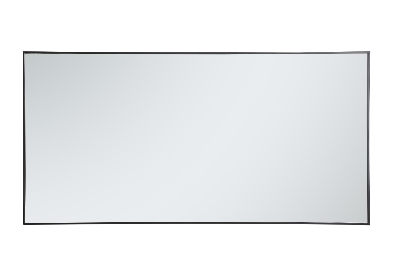 Elegant Decor MR43672BK Eternity Metal frame rectangle mirror 36 inch in Black
