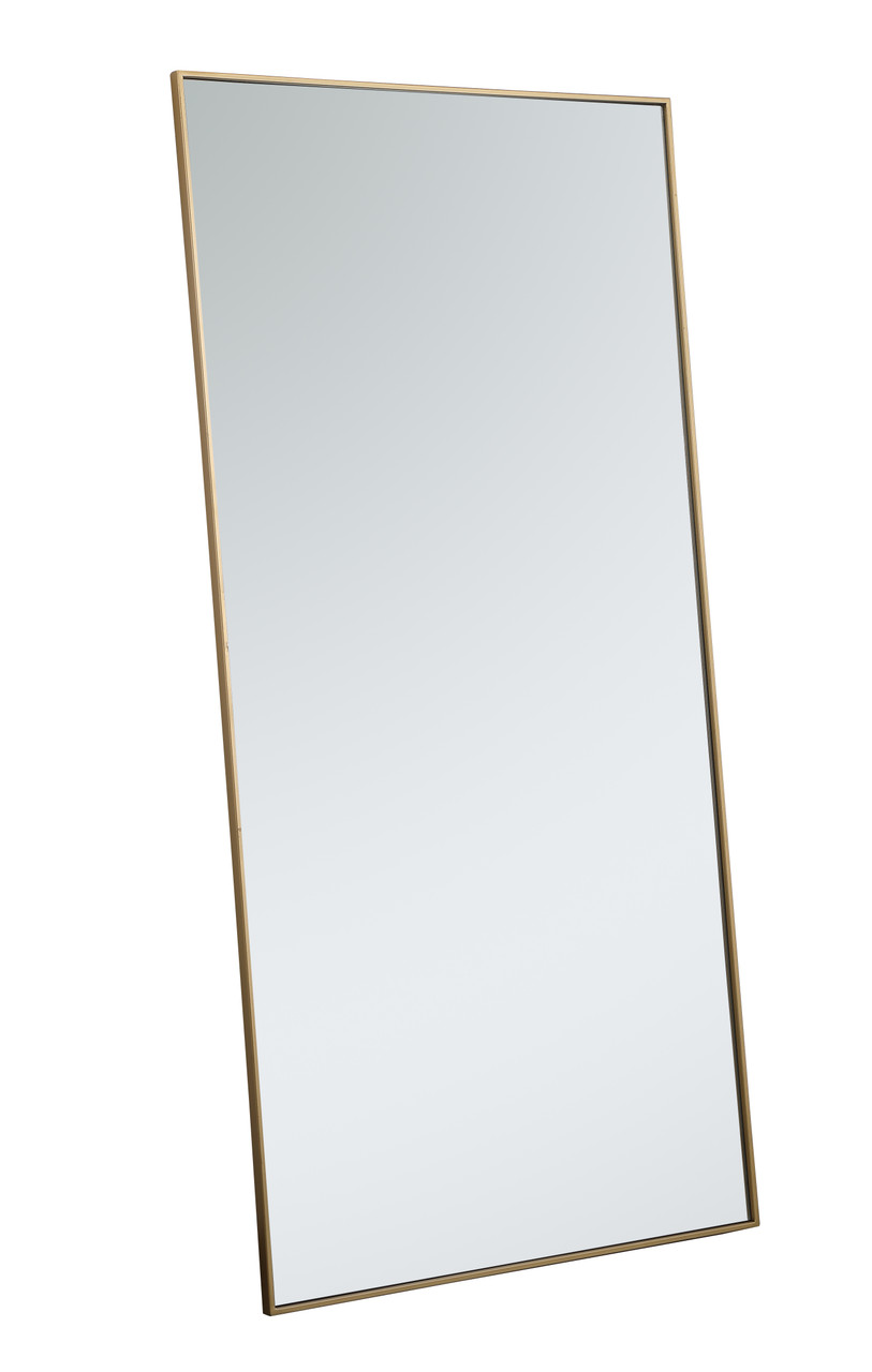 Elegant Decor MR43672BR Eternity Metal frame rectangle mirror 36 inch in Brass