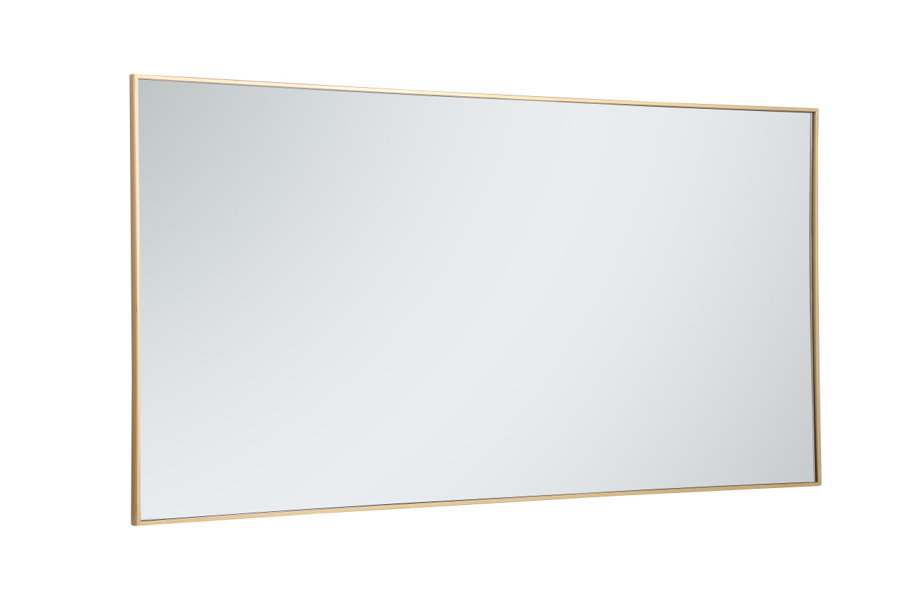 Elegant Decor MR43672BR Eternity Metal frame rectangle mirror 36 inch in Brass