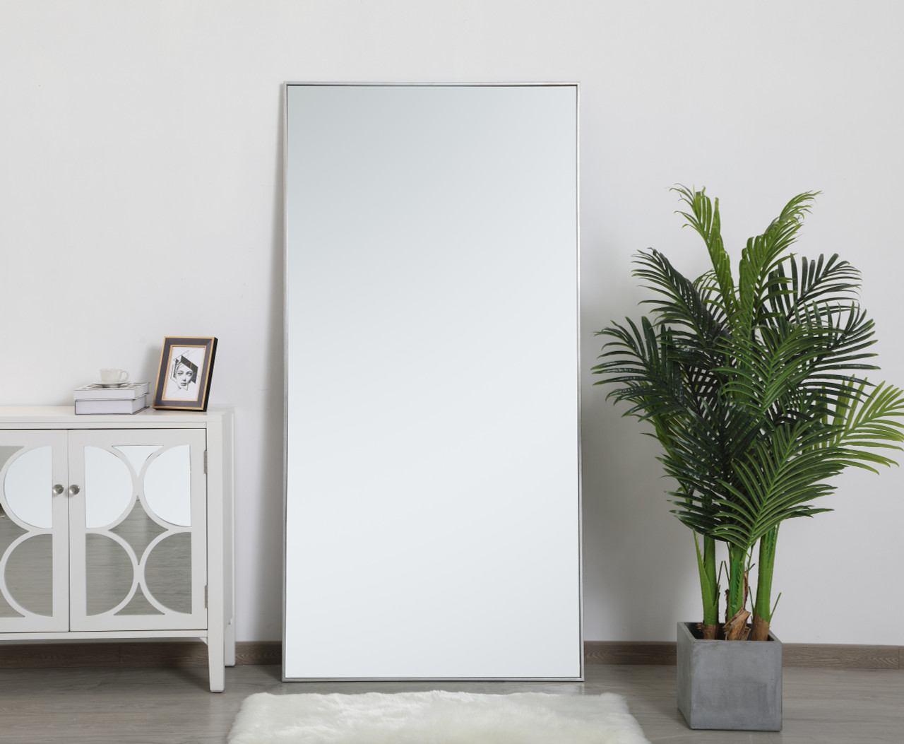 Elegant Decor MR43672S Eternity Metal frame rectangle mirror 36 inch in Sliver