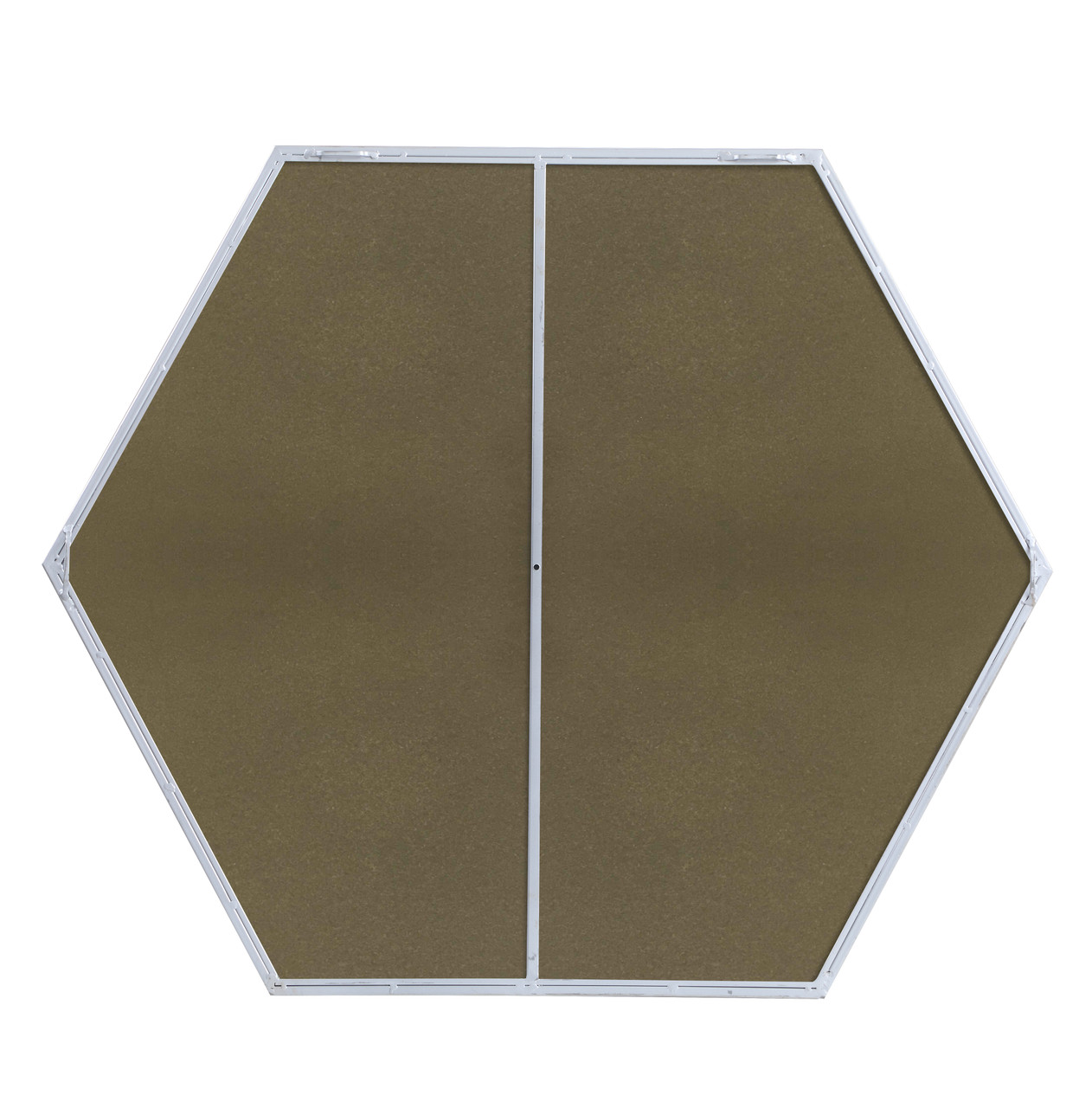 Elegant Decor MR4538S Eternity Metal frame hexagon mirror 38 inch in Sliver