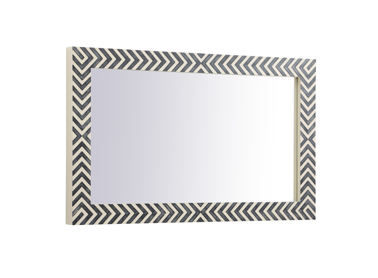 Elegant Decor MR52440 Colette Rectangle mirror 24 inch in Chevron