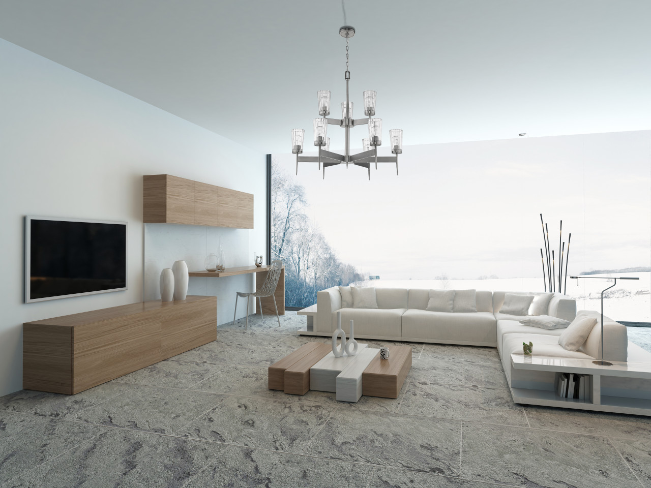 Z-LITE 1932-9AN Flair 9 Light Chandelier,Antique Nickel