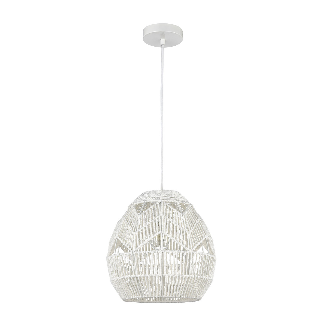 ELK HOME D4220 Boho 1-Light Mini Pendant in White