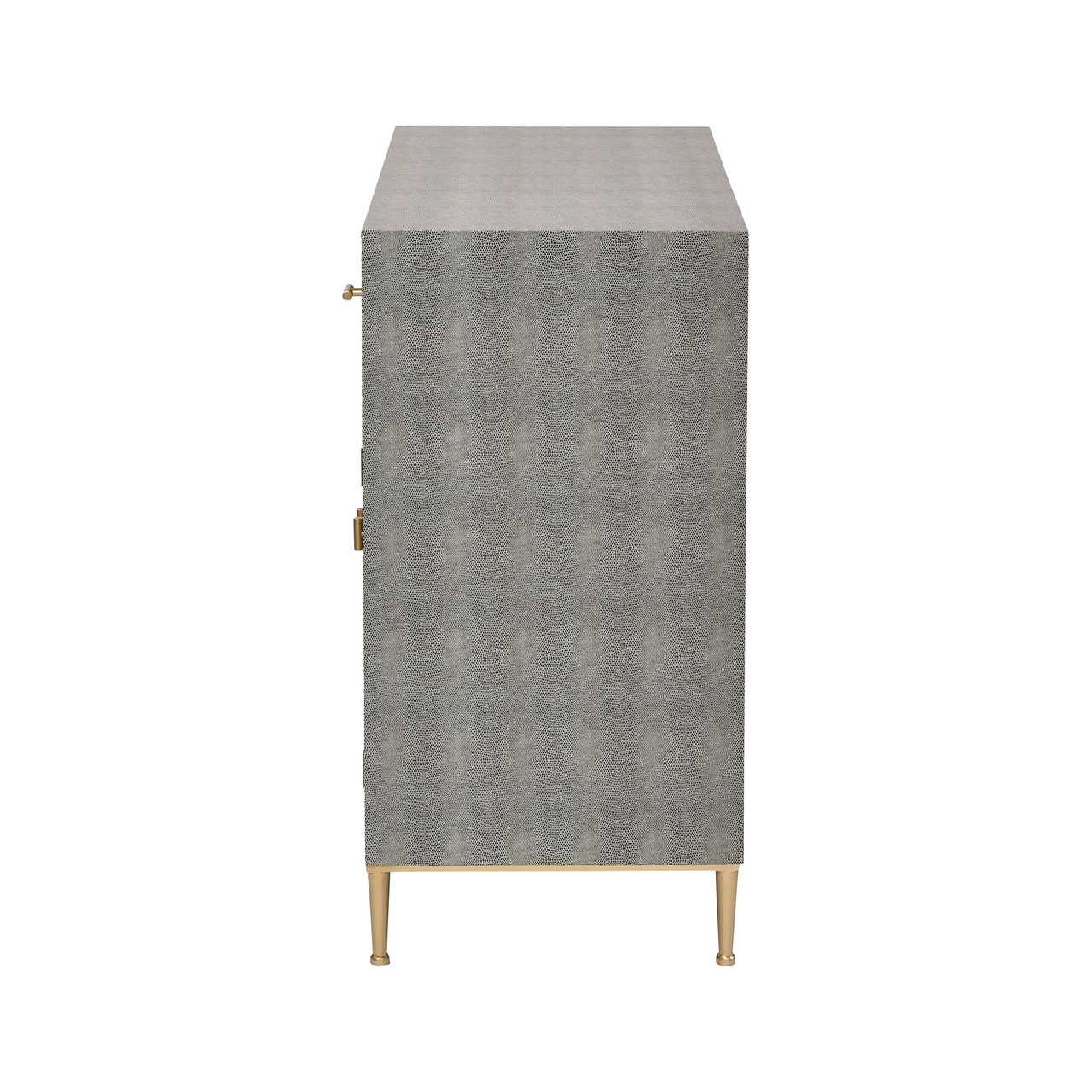 ELK HOME 3169-102 Sands Point 2-Door 2-Drawer Cabinet in Grey and Gold