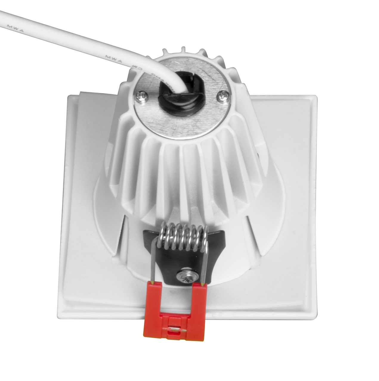 NICOR DQD211203KWHBF 2-inch Square LED Recessed Downlight with Baffle in White, 3000K