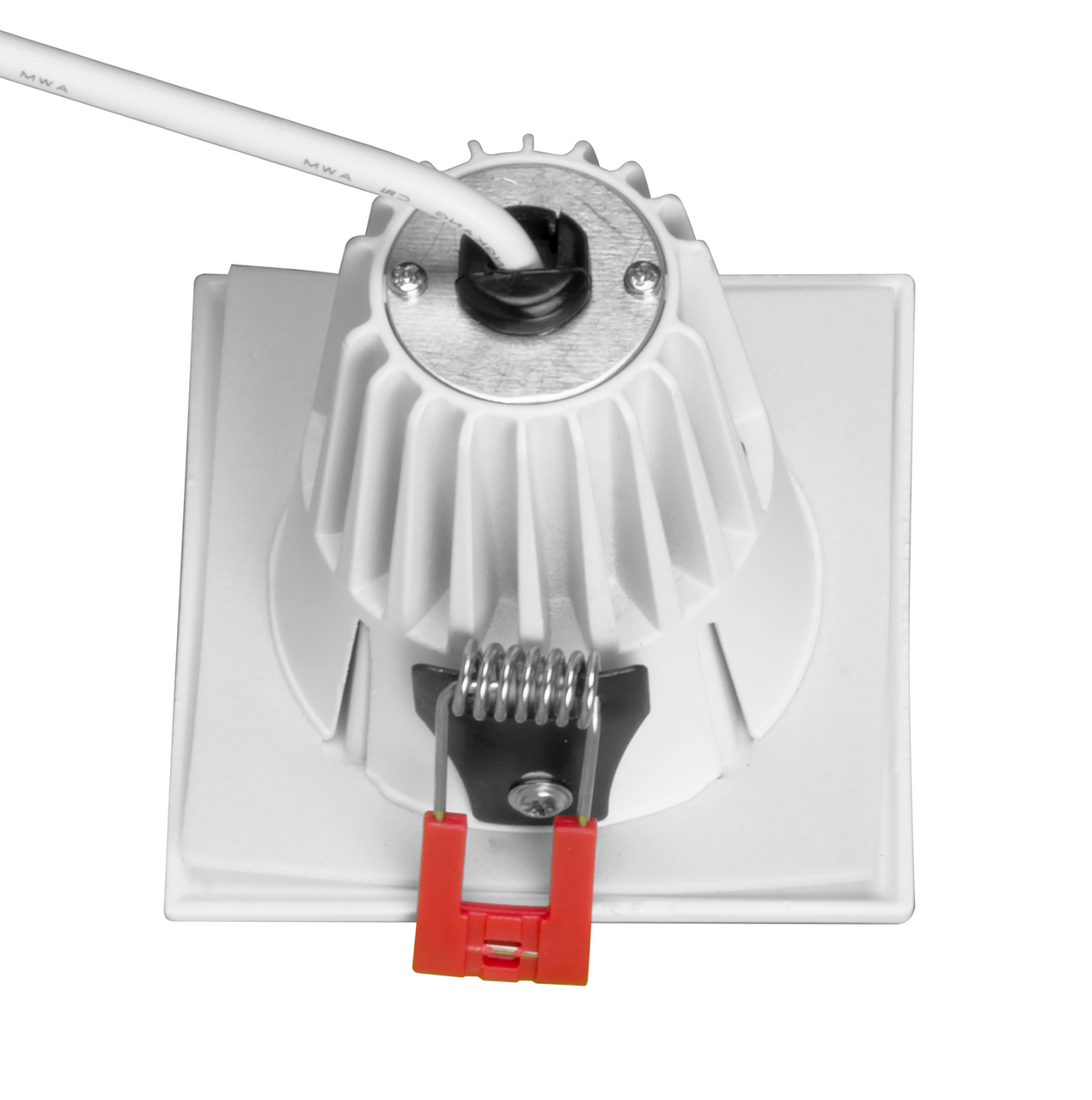 NICOR DQD211202KWHBF 2-inch Square LED Recessed Downlight with Baffle in White, 2700K