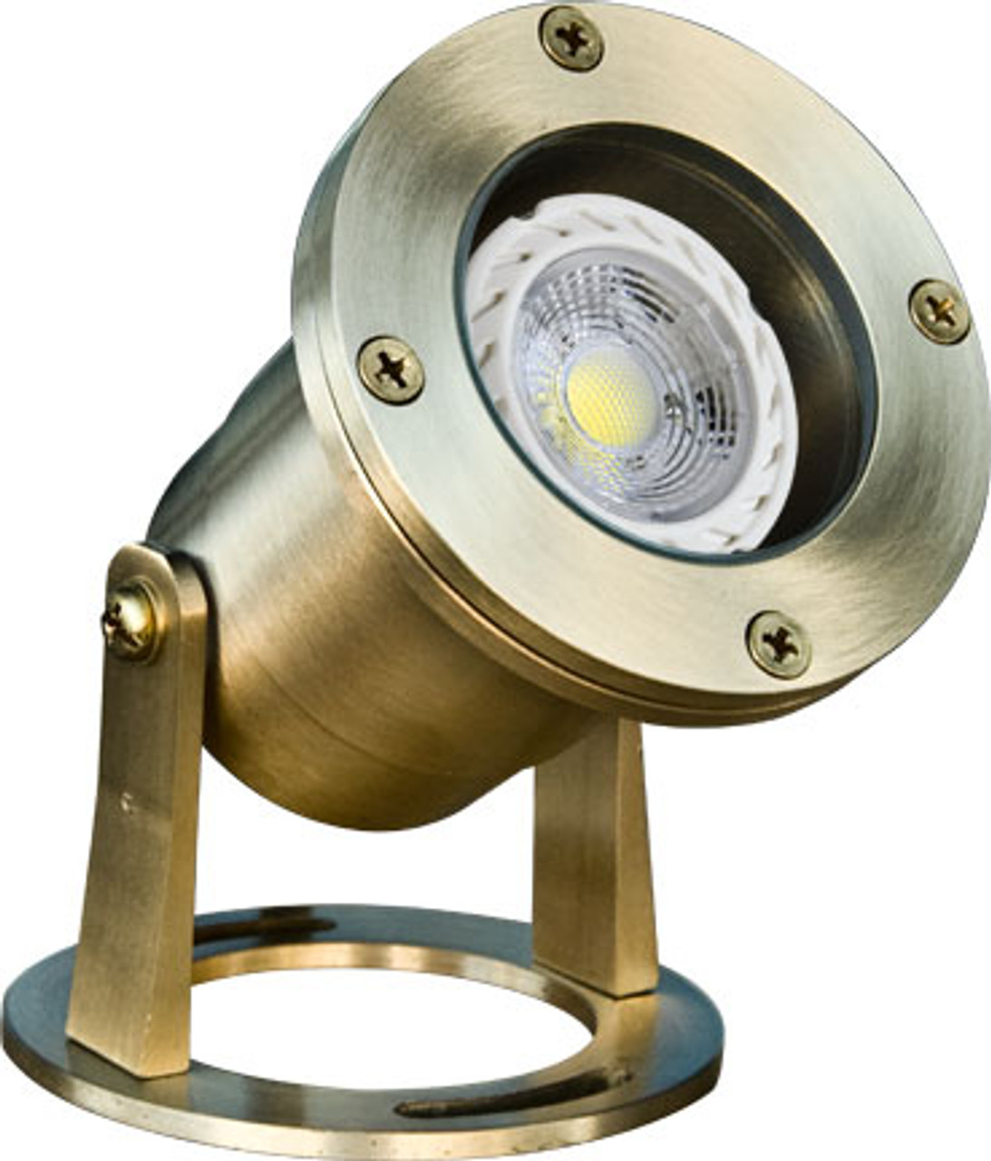 DABMAR LIGHTING LV323-LED7-BS BRASS W/21' CORD UNDERWATER 7W LED MR16 12V, Brass