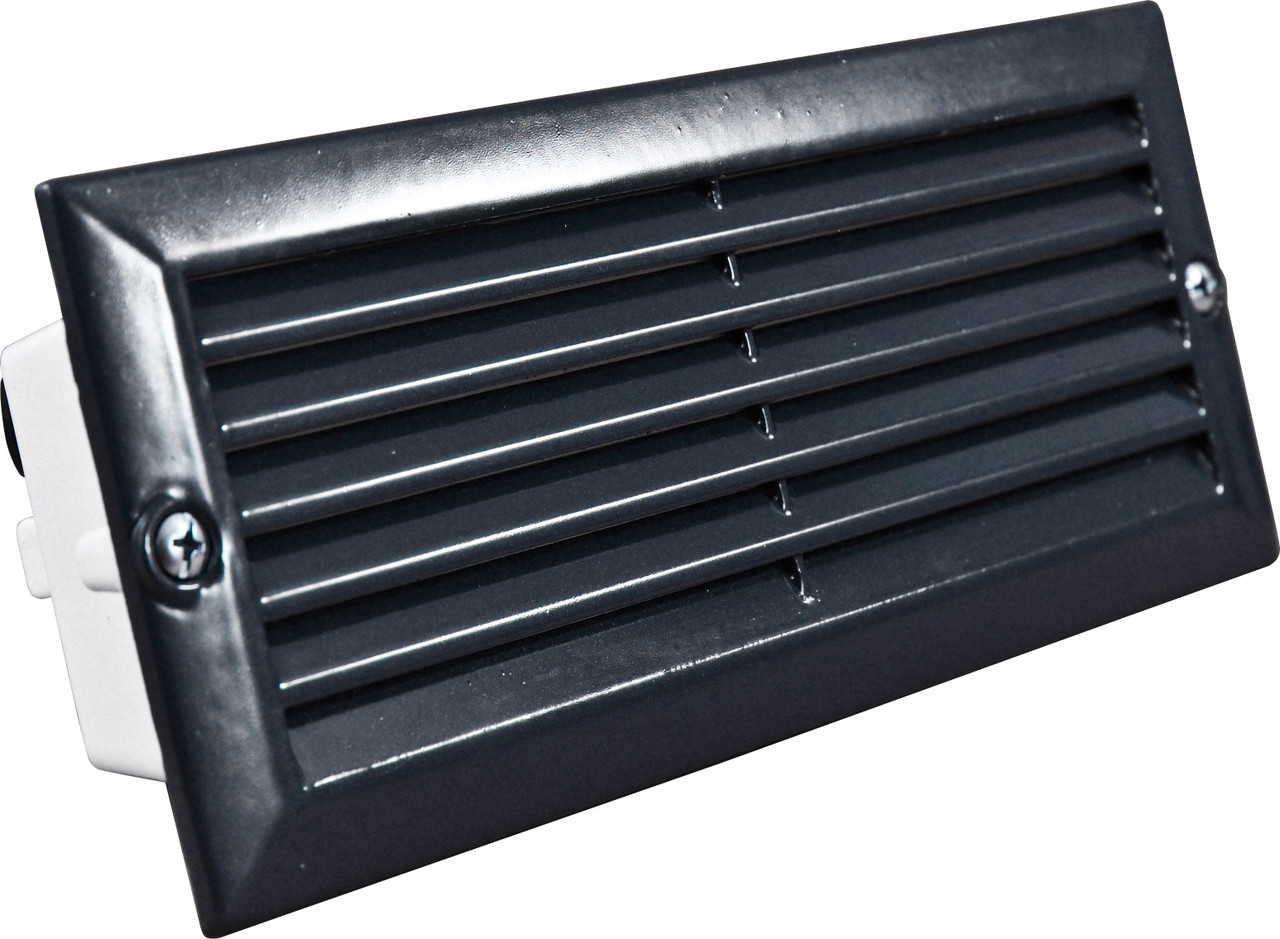 DABMAR LIGHTING LV-LED600-B STEP LIGHT LOUVERED DOWN 2 X 2.5w JC-LED 30 LEDS 12V, Black