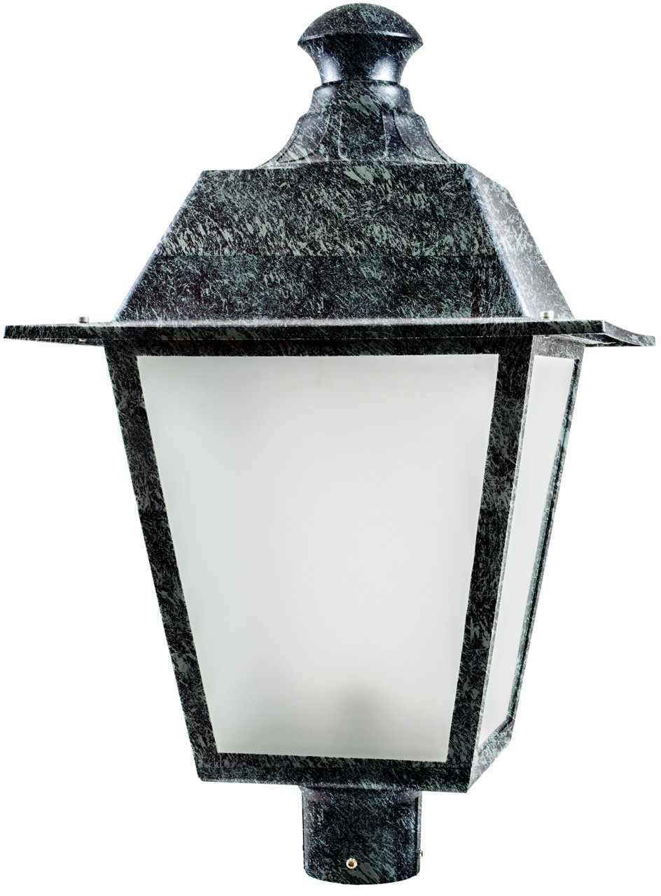 DABMAR LIGHTING GM224-LED16-VG LARGE POST TOP FIXTURE W/FROSTED GLASS LED 16W 120V, VERDE GREEN