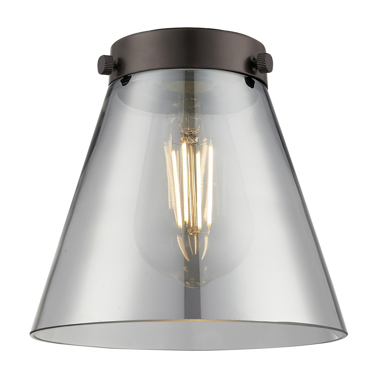 INNOVATIONS LIGHTING 623-1F-AC-G63-LED Small Cone 1 Light Flush Mount, Antique Copper