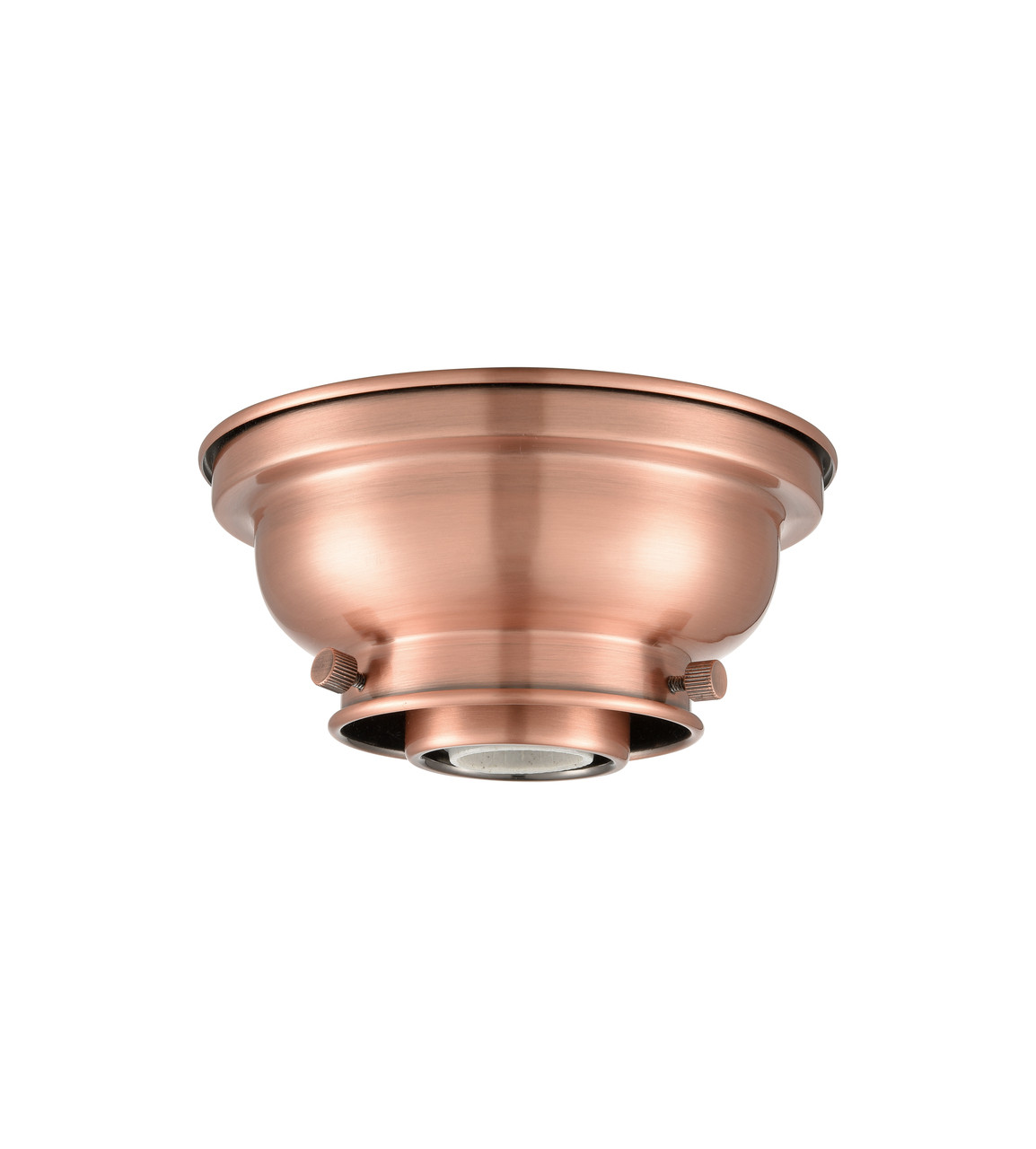 INNOVATIONS LIGHTING 623-1F-AC-G58-LED Small Bell 1 Light Flush Mount, Antique Copper