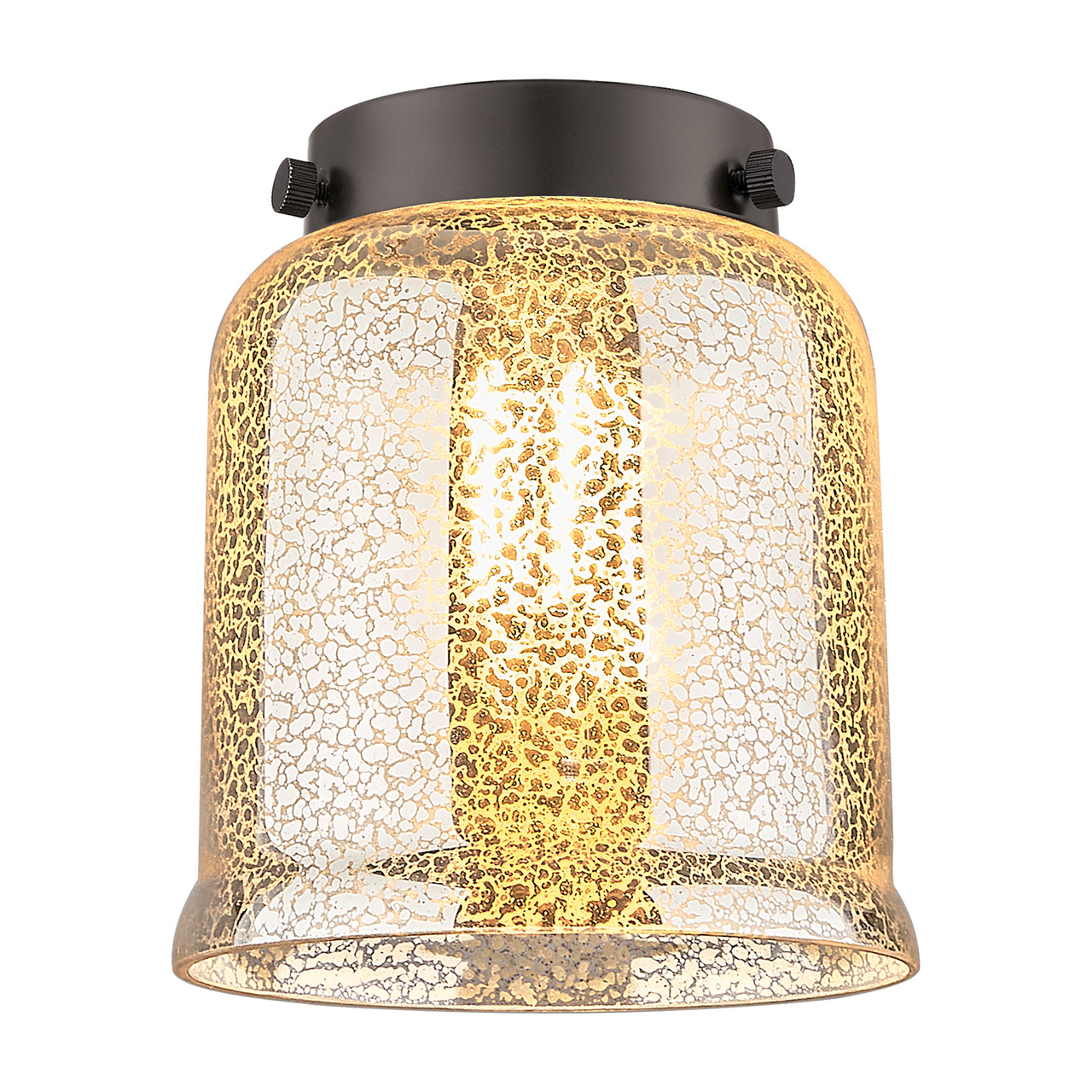 INNOVATIONS LIGHTING 623-1F-AC-G58 Small Bell 1 Light Flush Mount, Antique Copper