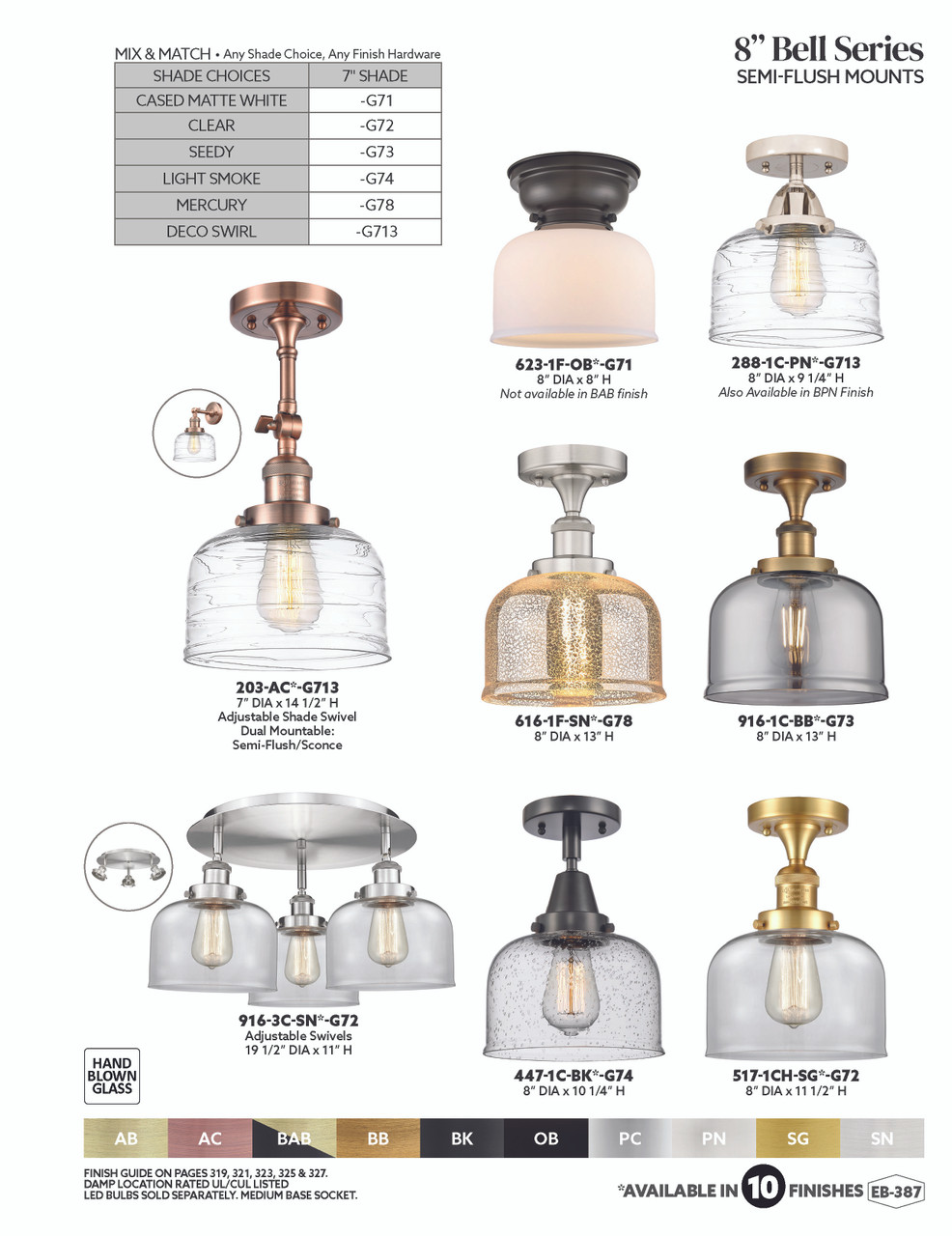 INNOVATIONS LIGHTING 623-1F-BK-G78 Large Bell 1 Light Flush Mount, Matte Black