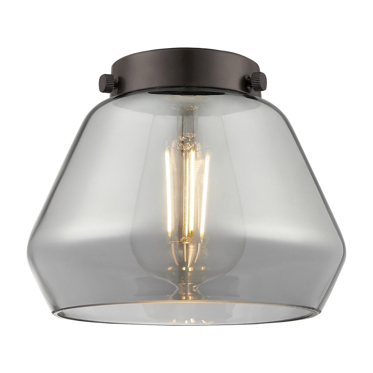 INNOVATIONS LIGHTING 623-1F-AB-G173 Fulton 1 Light Flush Mount, Antique Brass