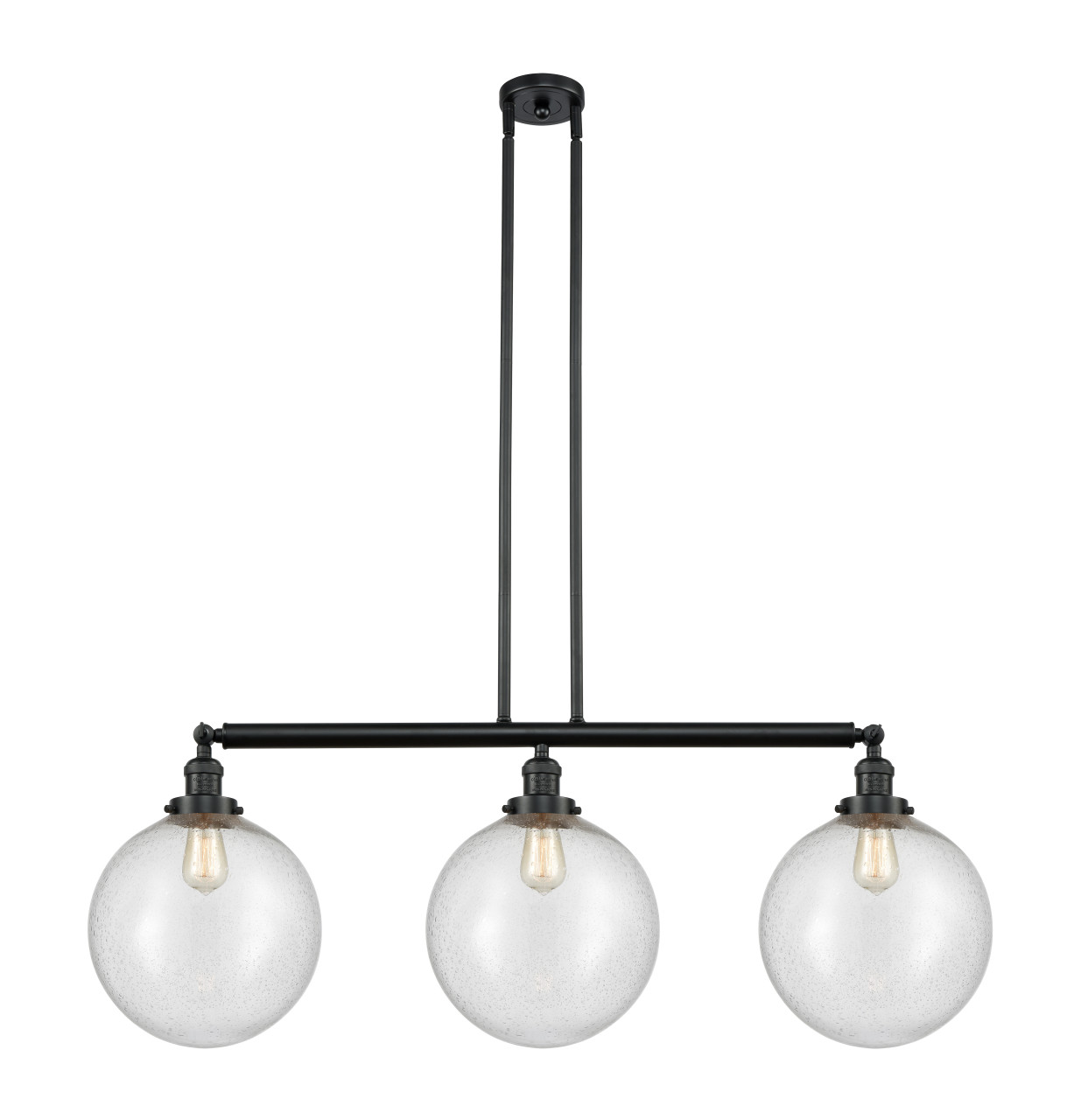 INNOVATIONS LIGHTING 213-BK-G204-12-LED XX-Large Beacon 3 Light Island Light, Matte Black