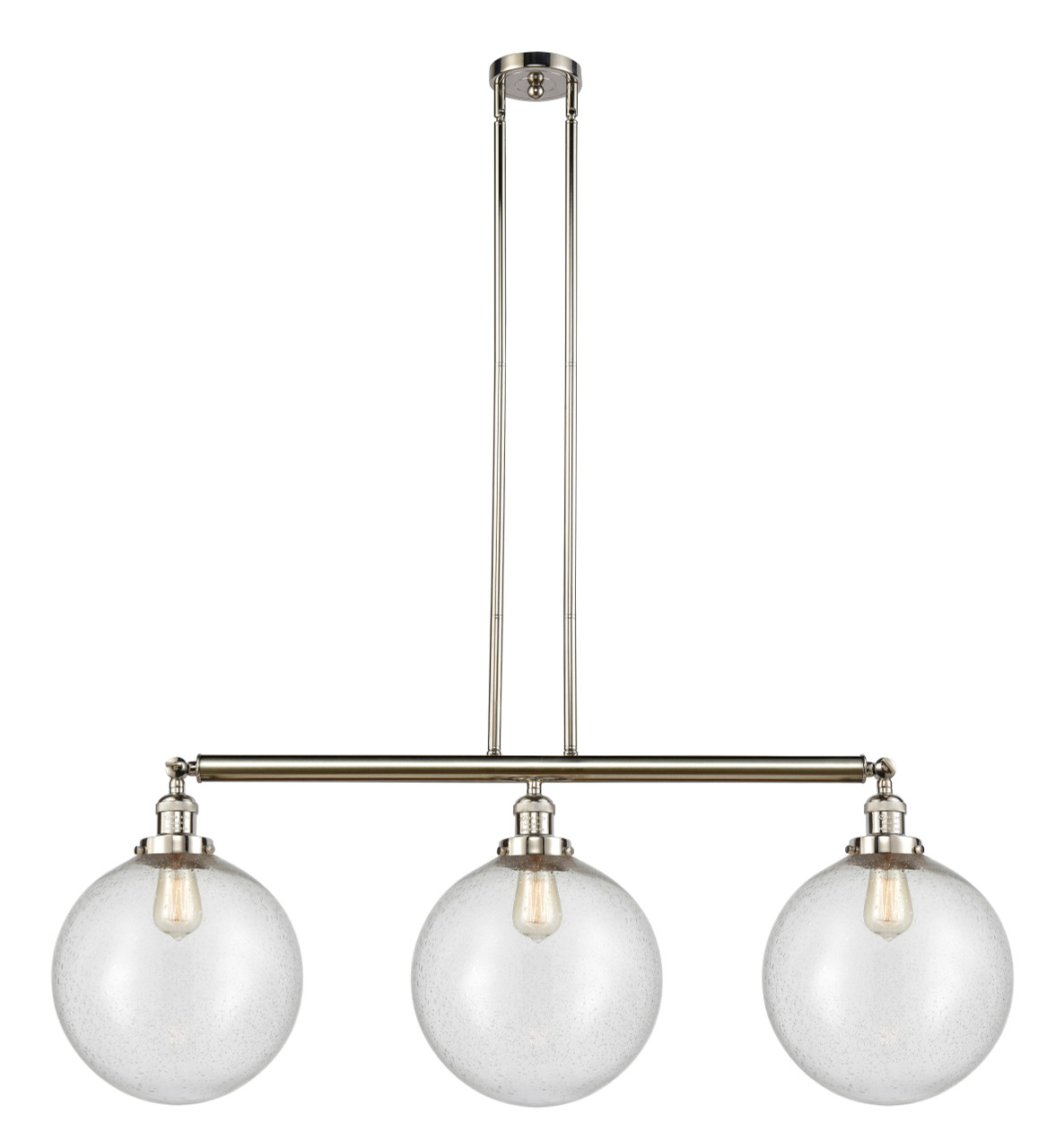 INNOVATIONS LIGHTING 213-PN-G204-12 XX-Large Beacon 3 Light Island Light, Polished Nickel