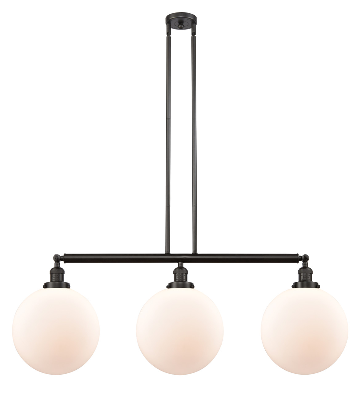 INNOVATIONS LIGHTING 213-OB-G201-12 XX-Large Beacon 3 Light Island Light, Oil Rubbed Bronze