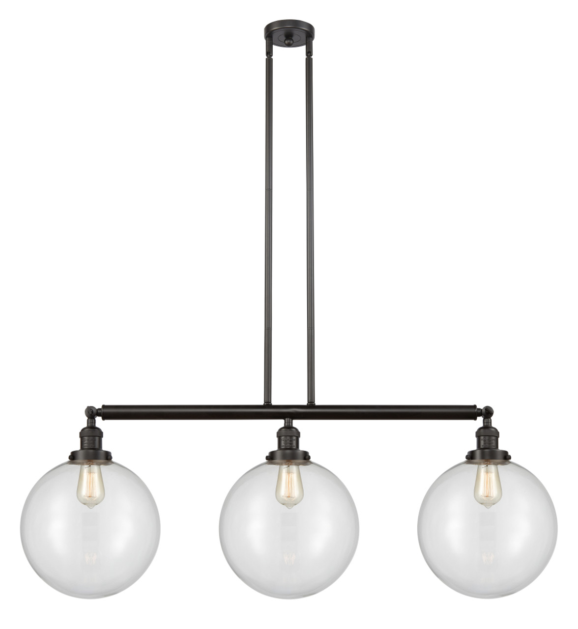 INNOVATIONS LIGHTING 213-OB-G202-12 XX-Large Beacon 3 Light Island Light, Oil Rubbed Bronze