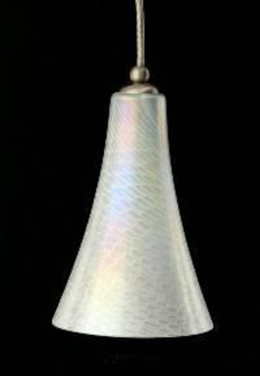 Feather Chiseled White Skirt Pendant Light