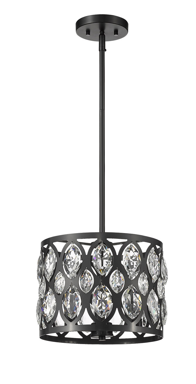 Z-LITE 6010-12MB 3 Light Chandelier,Matte Black
