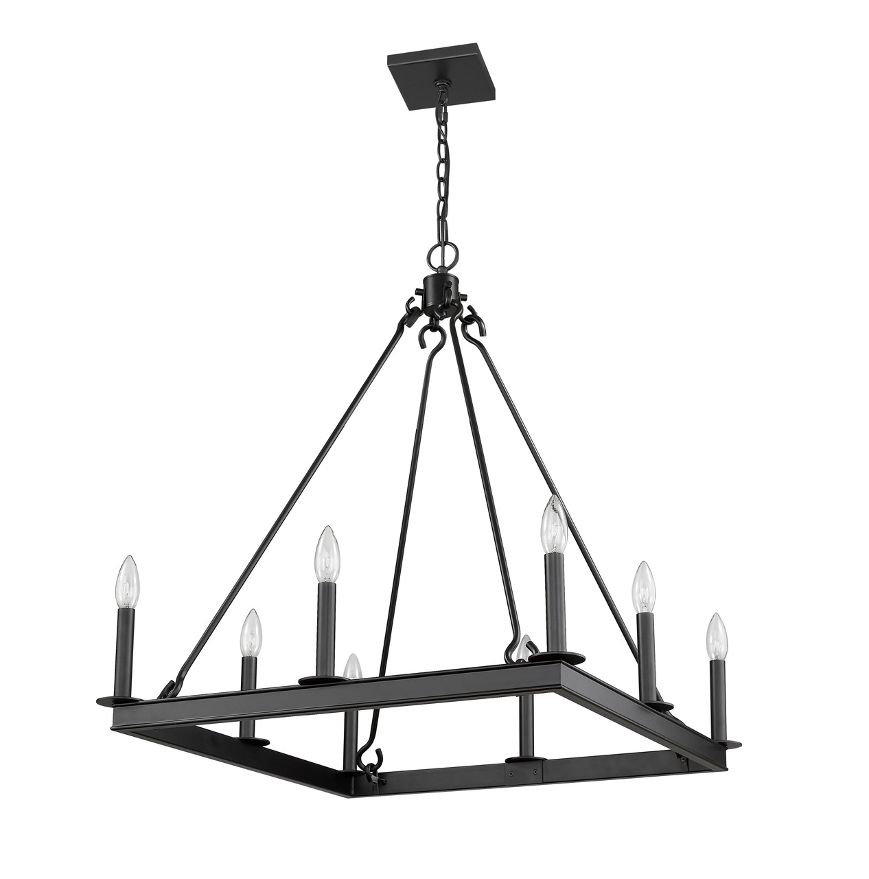 Z-LITE 482S-8-26MB 8 Light Chandelier,Matte Black