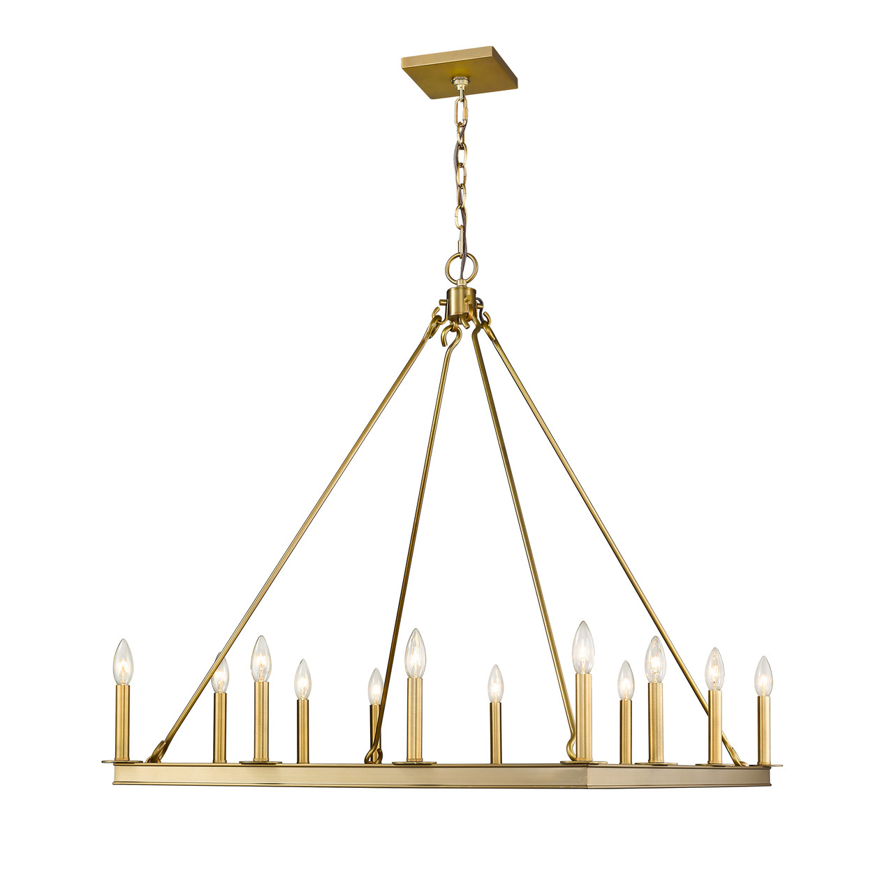 Z-LITE 482S-12OBR 12 Light Chandelier,Olde Brass