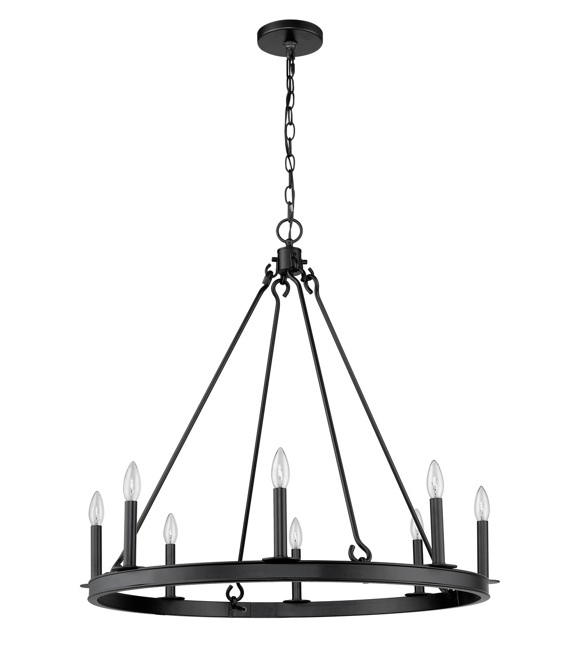 Z-LITE 482R-8MB 8 Light Chandelier,Matte Black