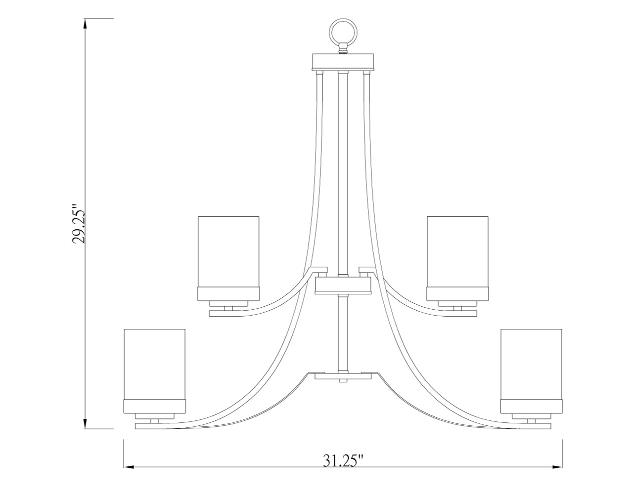 Z-LITE 426-9-MB 9 Light Chandelier,Matte Black