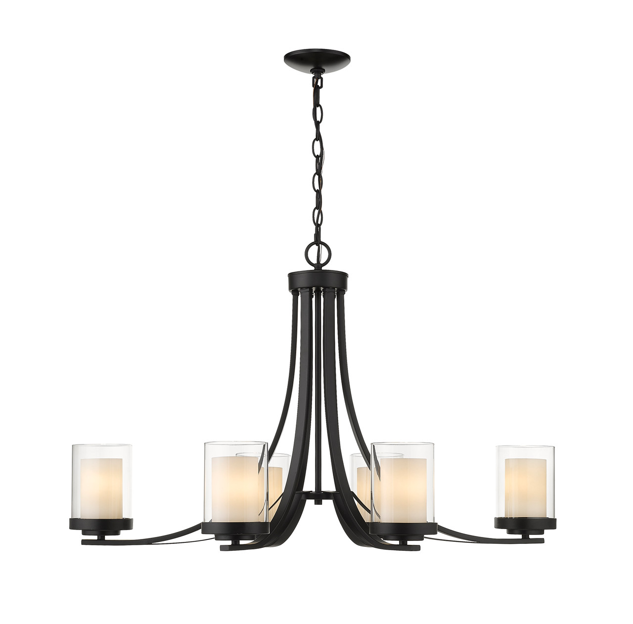 Z-LITE 426-6-MB 6 Light Chandelier,Matte Black