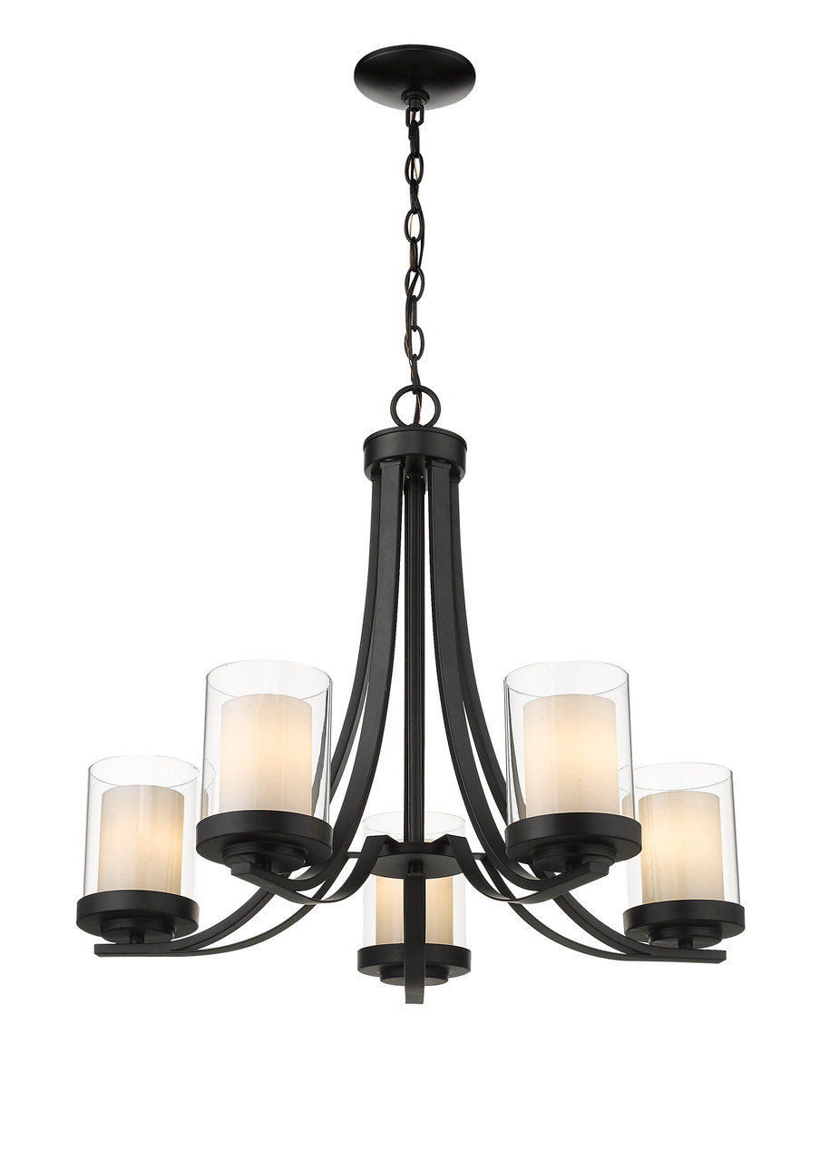 Z-LITE 426-5-MB 5 Light Chandelier,Matte Black