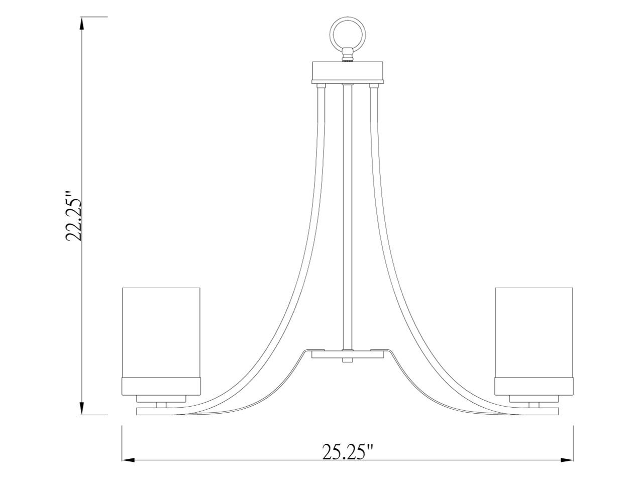 Z-LITE 426-5-MB 5 Light Chandelier,Matte Black