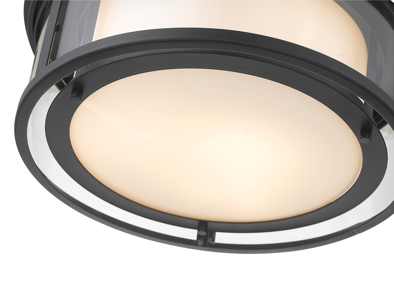 Z-LITE 426F16-MB 3 Light Flush Mount,Matte Black