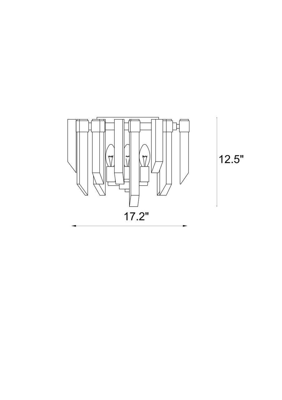 Z-LITE 4006F-PN 4 Light Flush Mount,Polished Nickel