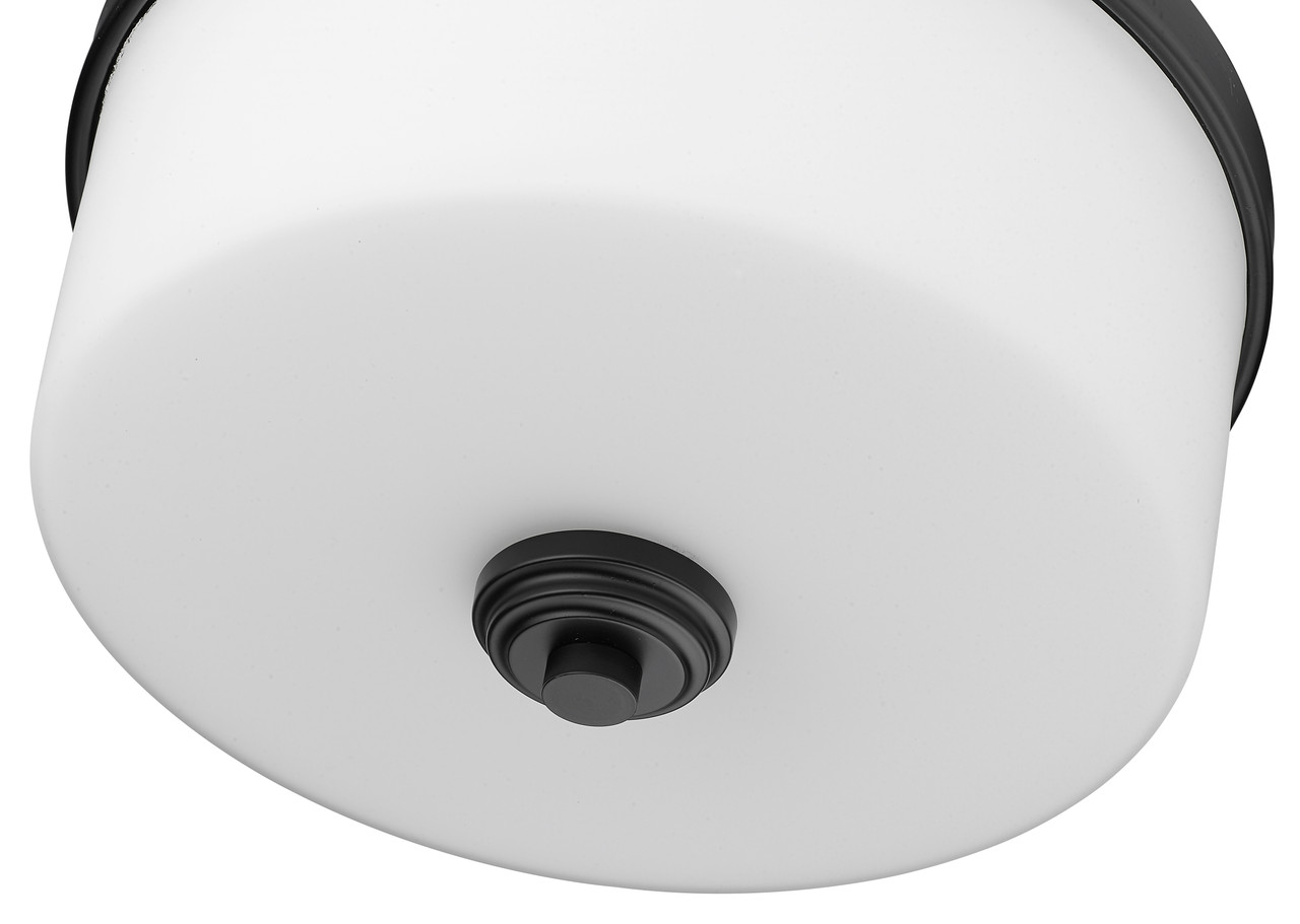 Z-LITE 220F3-MB 3 Light Flush Mount,Matte Black