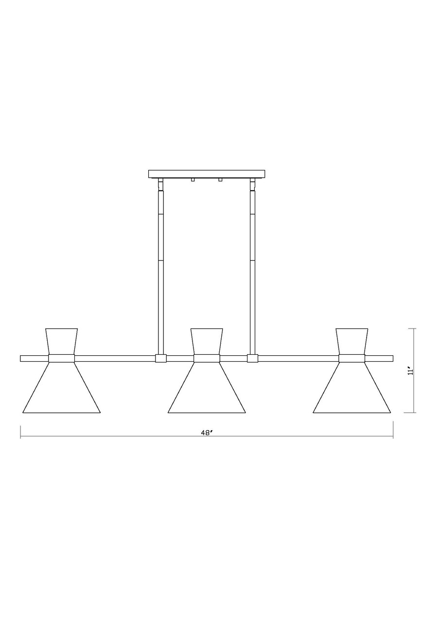 Z-LITE 728-6L-MB-HBR 6 Light Island/Billiard,Matte Black + Heritage Brass