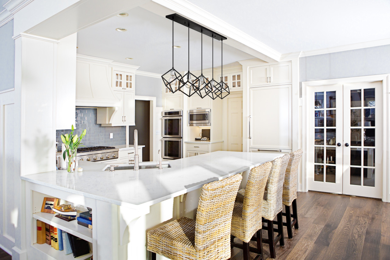 Z-LITE 478-5L-MB-BN 5 Light Island/Billiard,Matte Black + Brushed Nickel