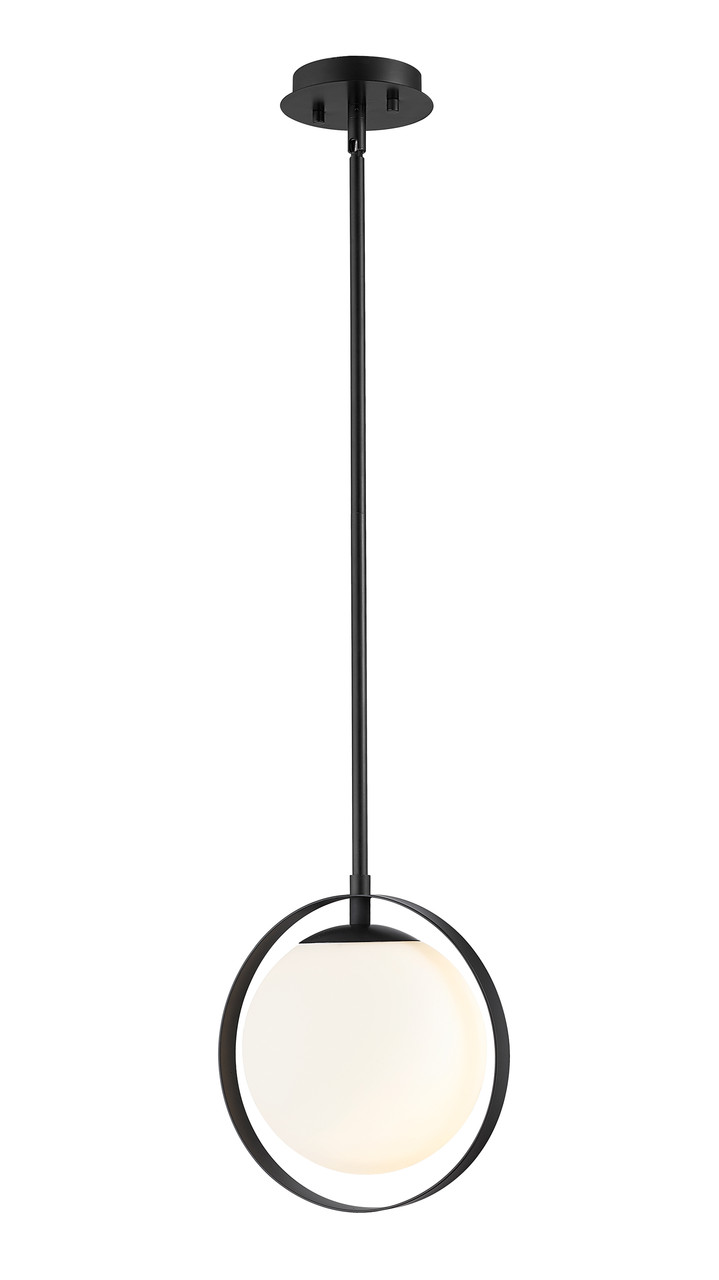 Z-LITE 730MP-MB 1 Light Mini Pendant,Matte Black