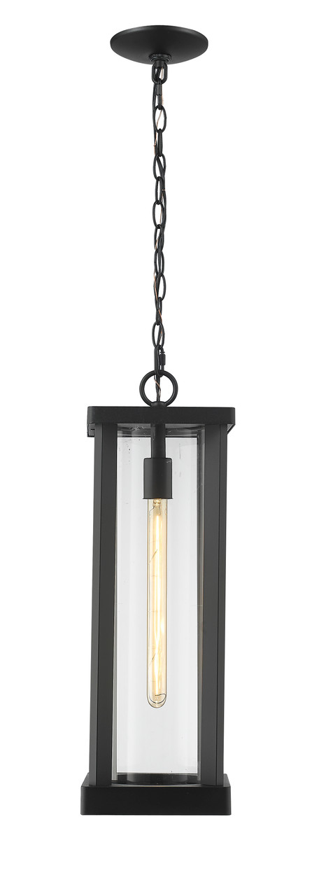 Z-LITE 586CHB-BK 1 Light Outdoor Chain Mount Ceiling Fixture,Black