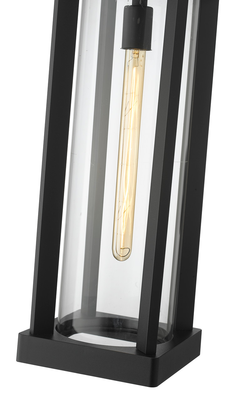 Z-LITE 586CHB-BK 1 Light Outdoor Chain Mount Ceiling Fixture,Black