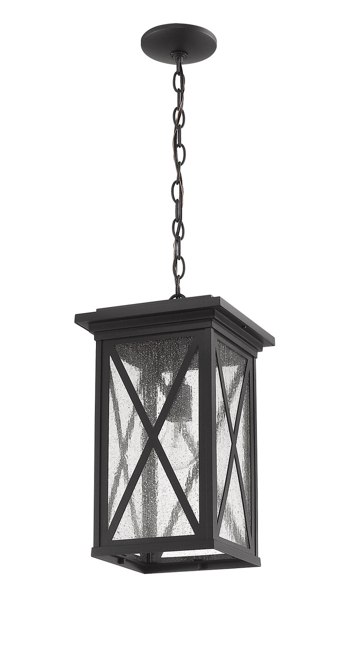 Z-LITE 583CHB-BK 1 Light Outdoor Chain Mount Ceiling Fixture,Black