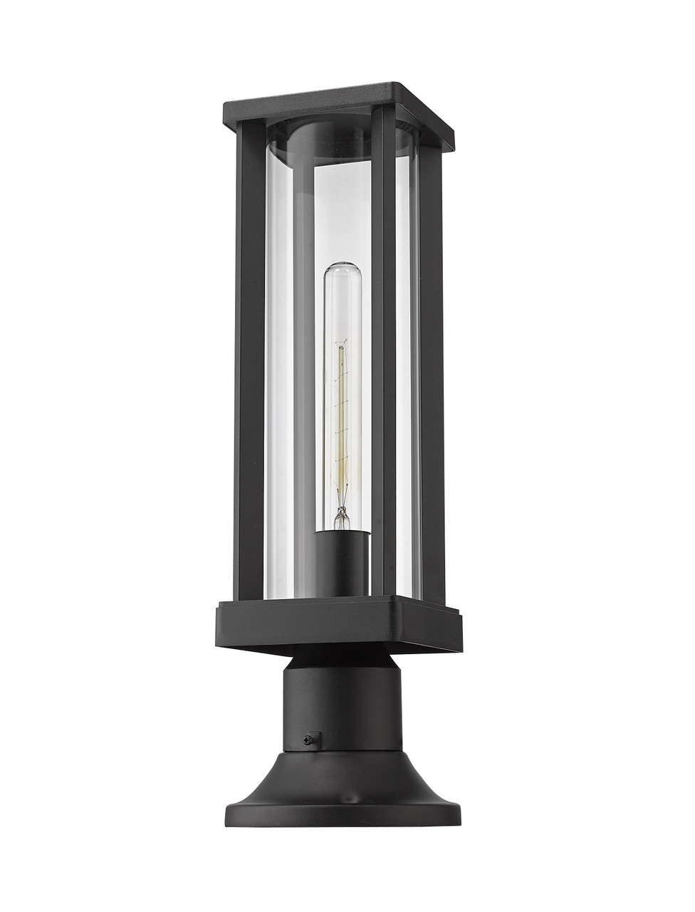 Z-LITE 586PHMR-553PM-BK 1 Light Outdoor Pier Mounted Fixture,Black