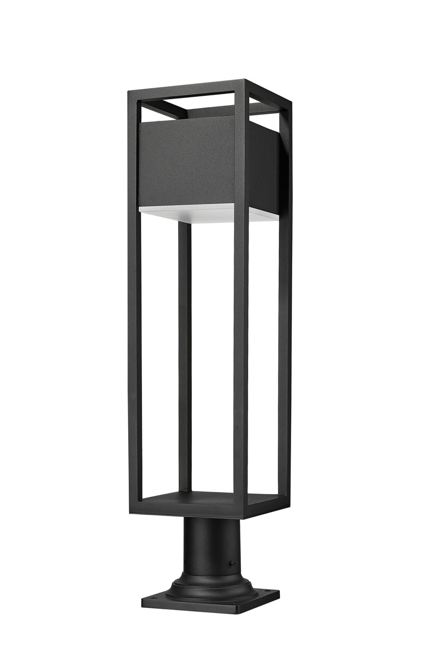 Z-LITE 585PHBR-533PM-BK-LED 1 Light Outdoor Pier Mounted Fixture,Black