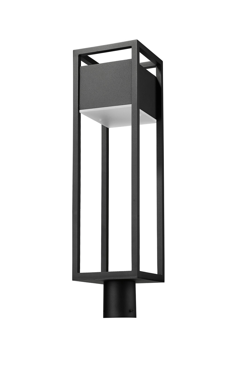 Z-LITE 585PHBR-BK-LED 1 Light Outdoor Post Mount Fixture,Black