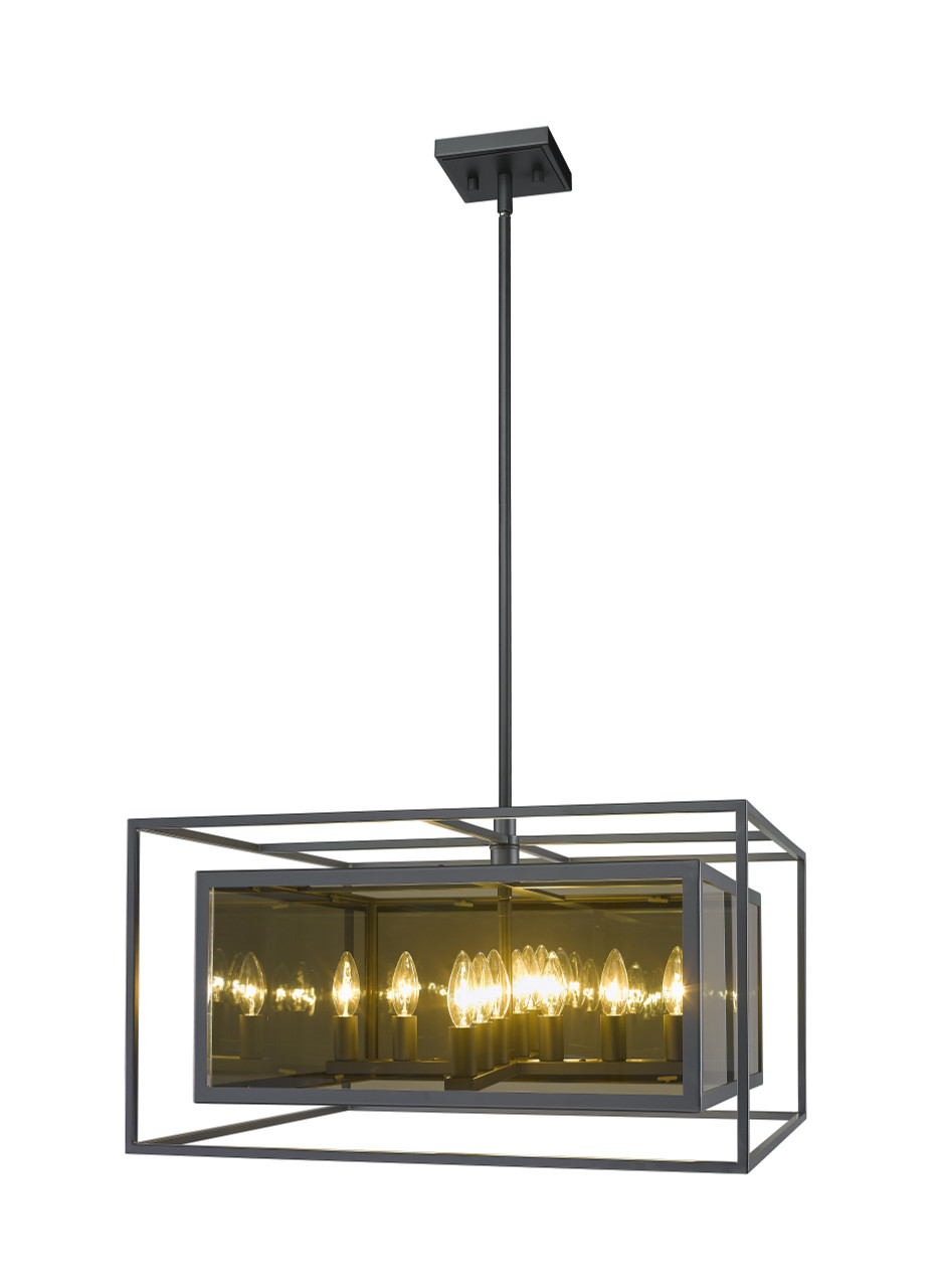 Z-LITE 802P24-MC 12 Light Pendant,Misty Charcoal