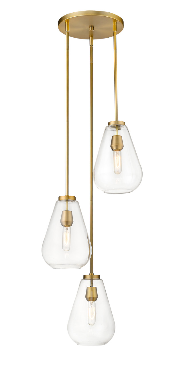 Z-LITE 488P8-3R-OBR 3 Light Pendant,Olde Brass